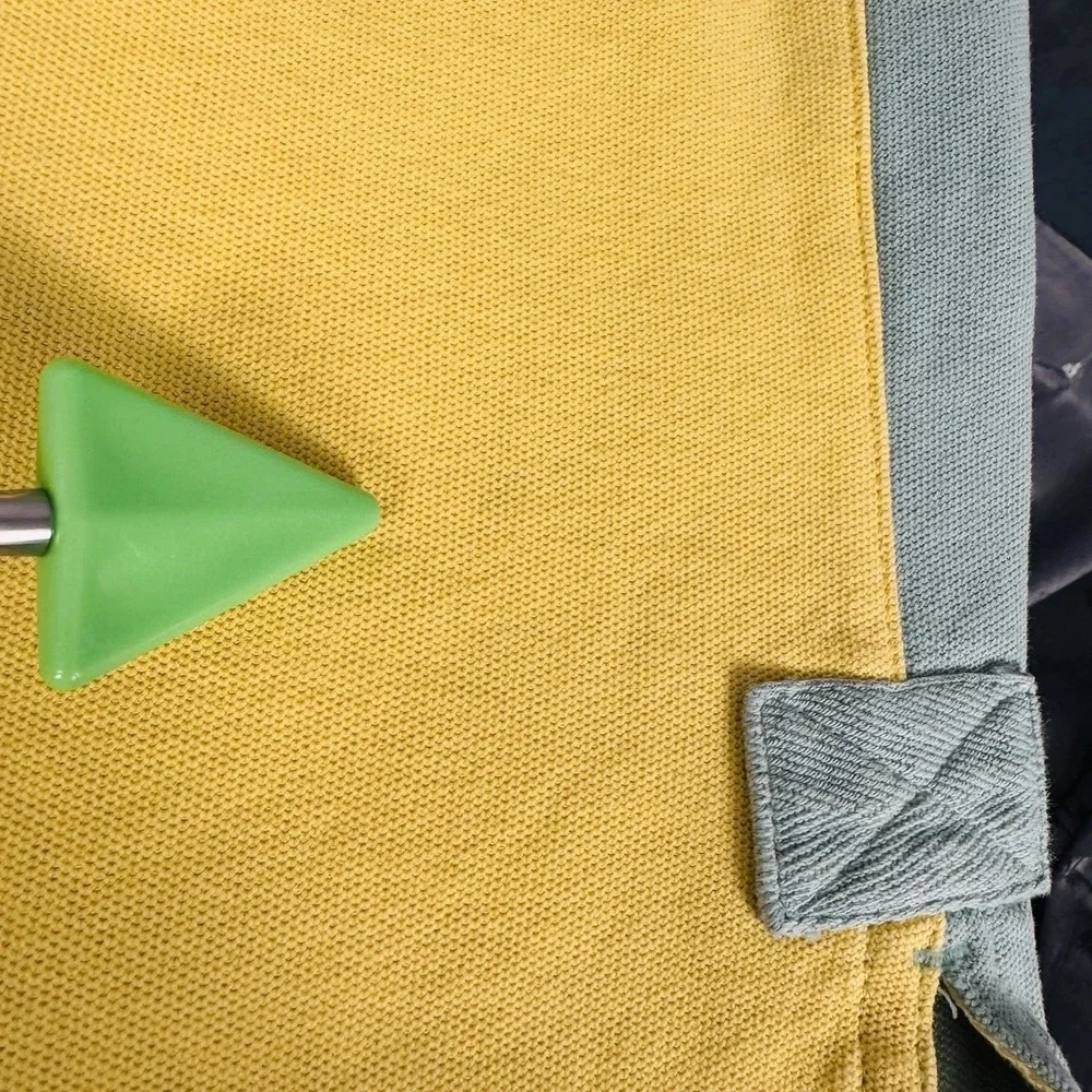 Orvis Color Block Men Medium Classic Polo Shirt‎ Short Sleeve Logo  Green Yellow
